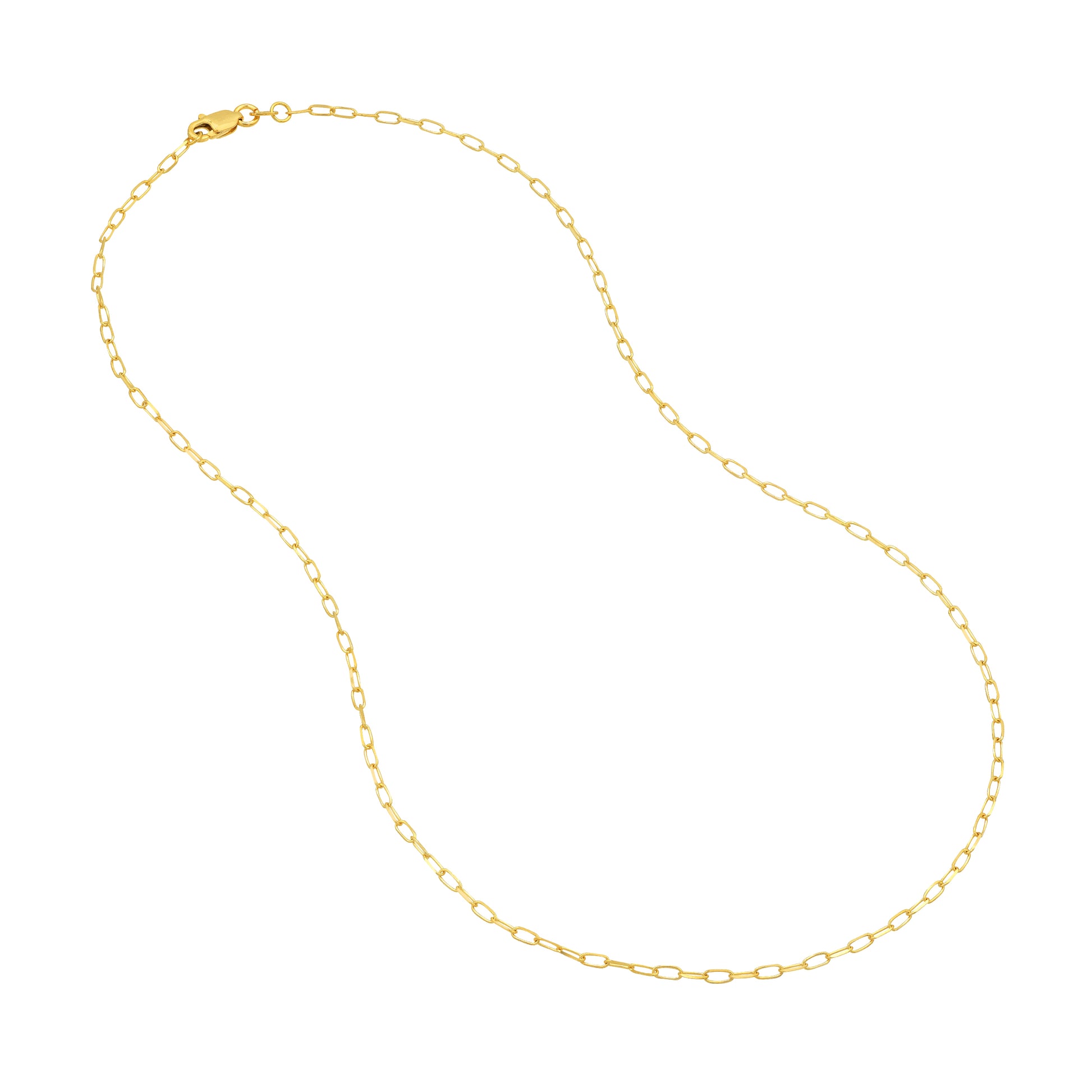 1.70mm Paper Clip Chain with Lobster Lock