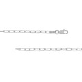 2.2mm Paper Clip Chain 060 with Lobster Lock