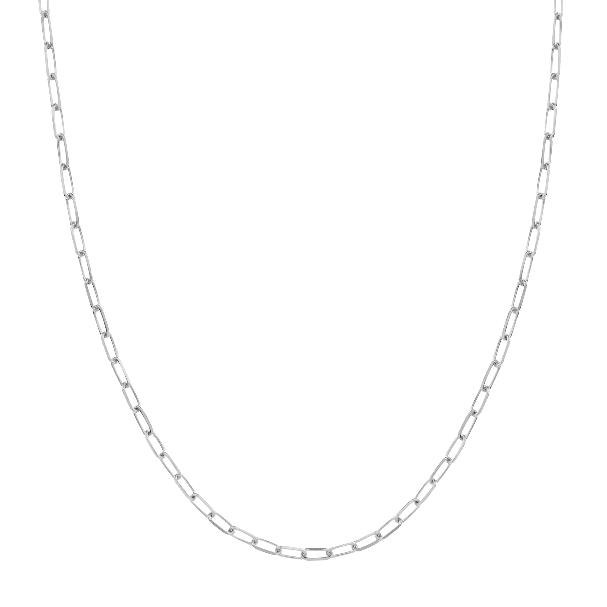2.2mm Paper Clip Chain 060 with Lobster Lock