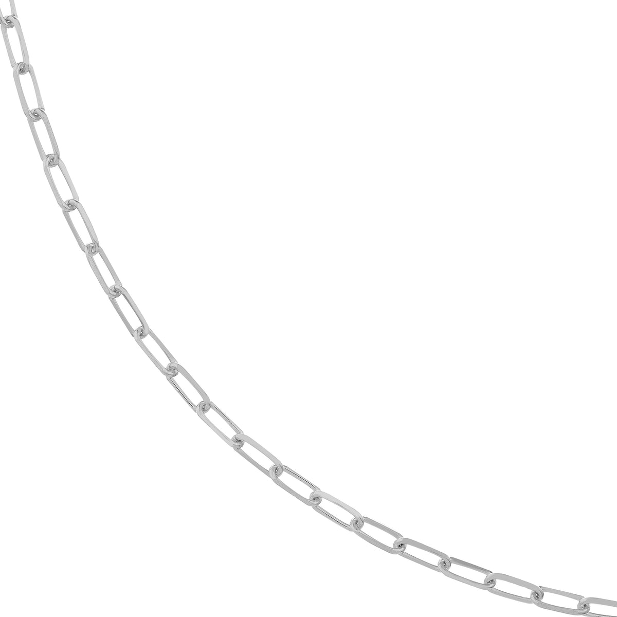 2.2mm Paper Clip Chain 060 with Lobster Lock