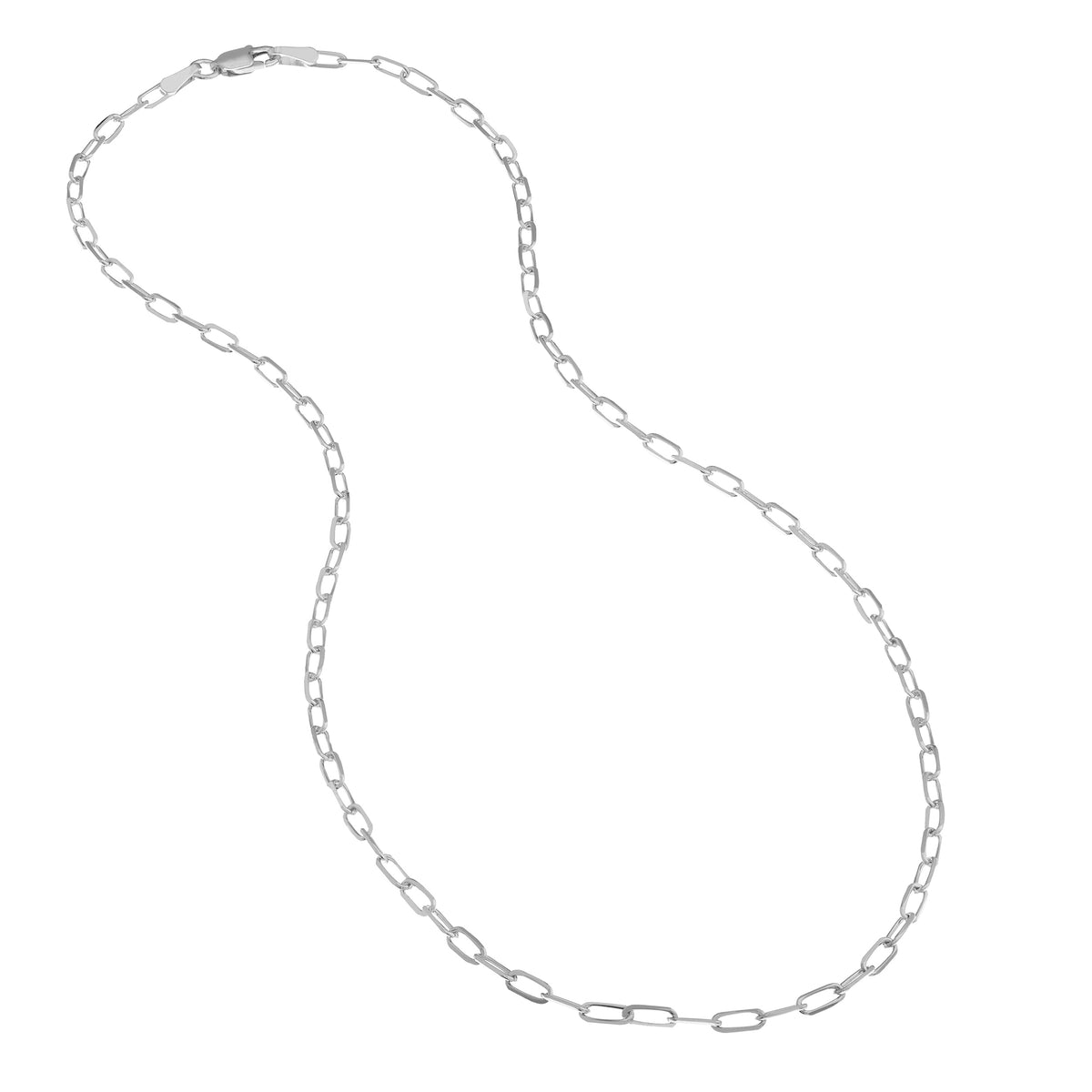 2.2mm Paper Clip Chain 060 with Lobster Lock