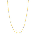 Two-tone Singapore Flat Saturn Chain