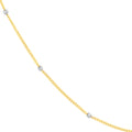 Two-Tone Cube Saturn Chain with Lobster Lock