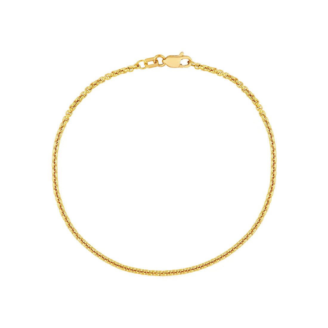 1.75mm Solid Round Box Chain with Lobster Lock