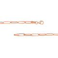 3.80mm Hollow Paper Clip Chain with Pear Lock