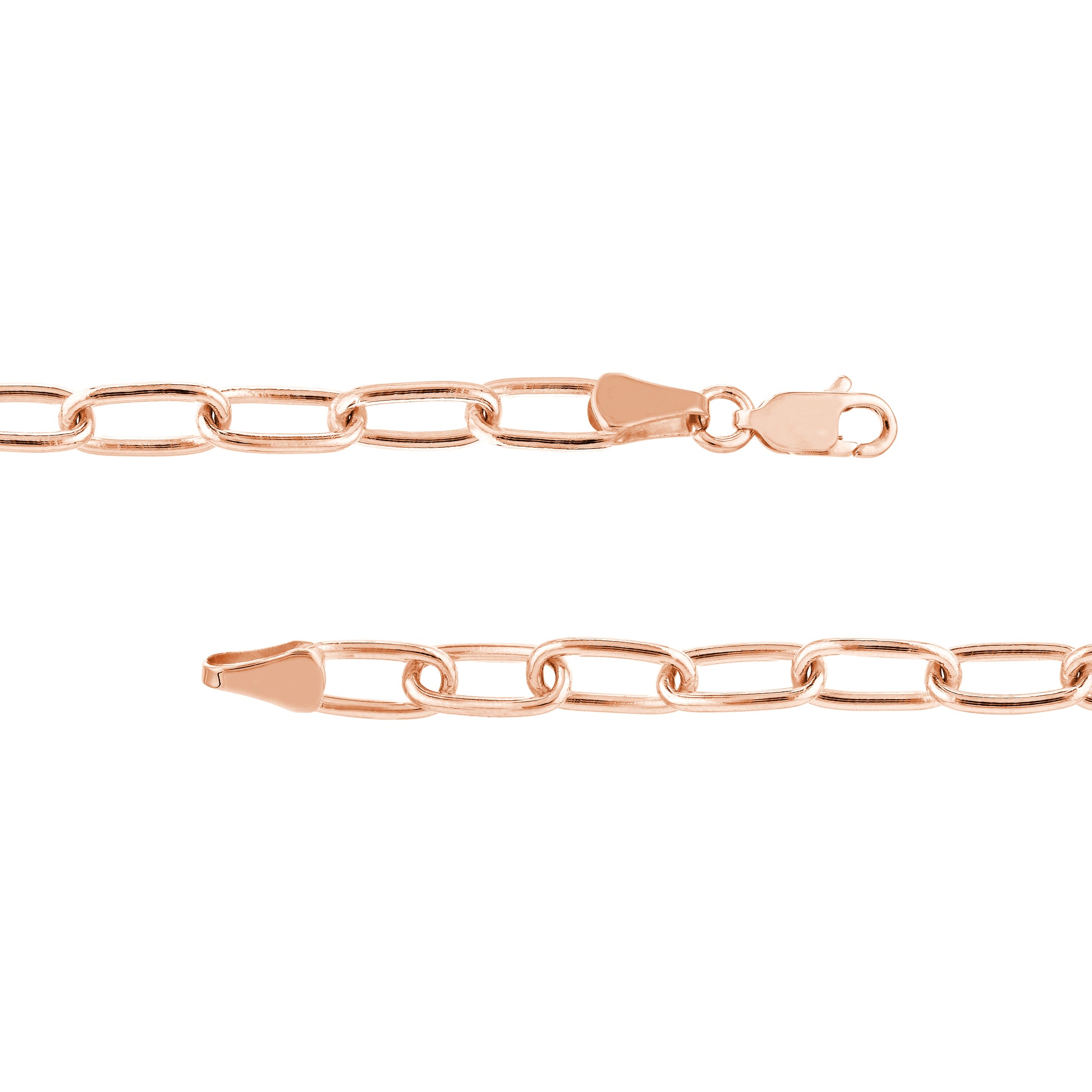5mm Paper Clip Chain with Lobster Lock