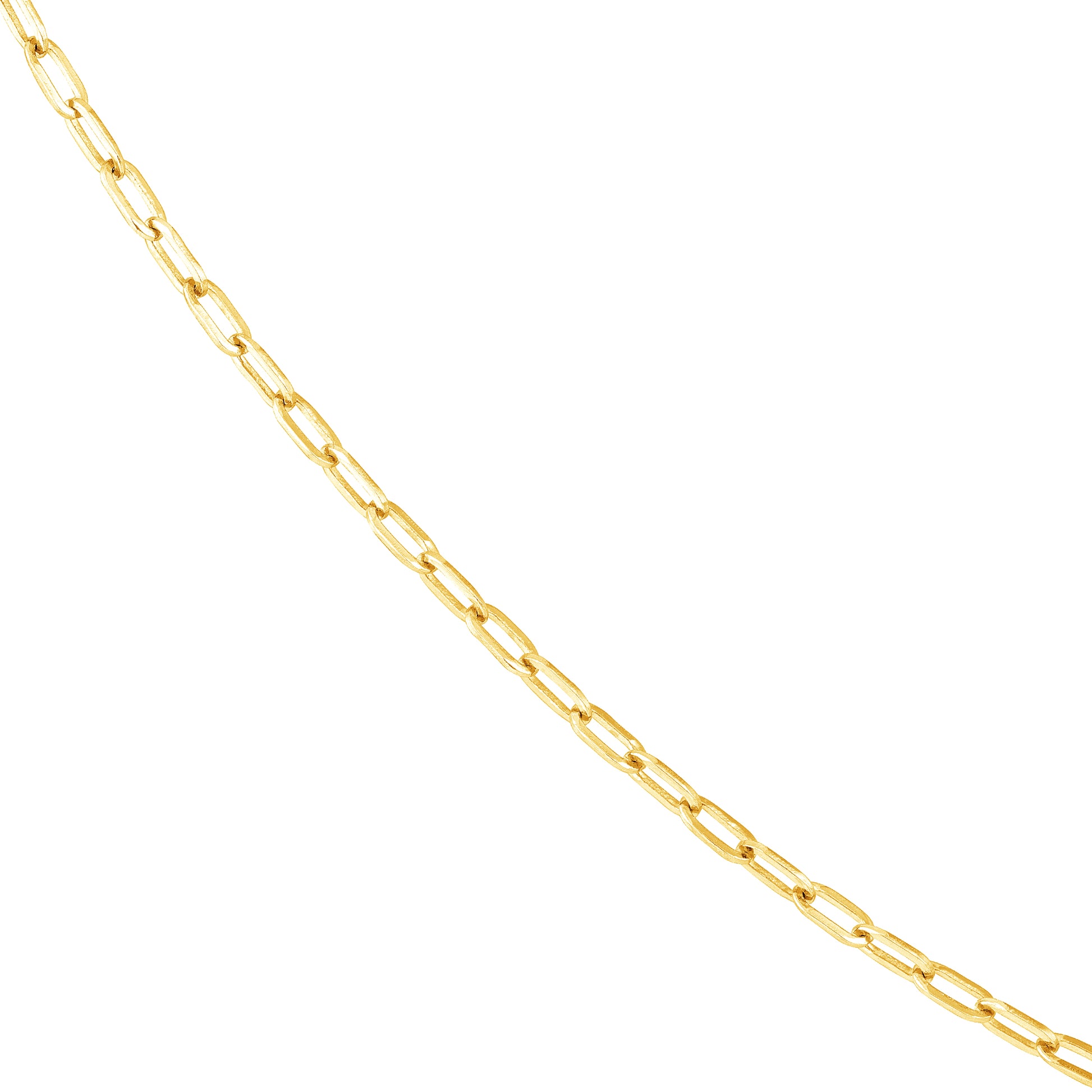 2.5mm Paper Clip Chain with Pear Shape Lock