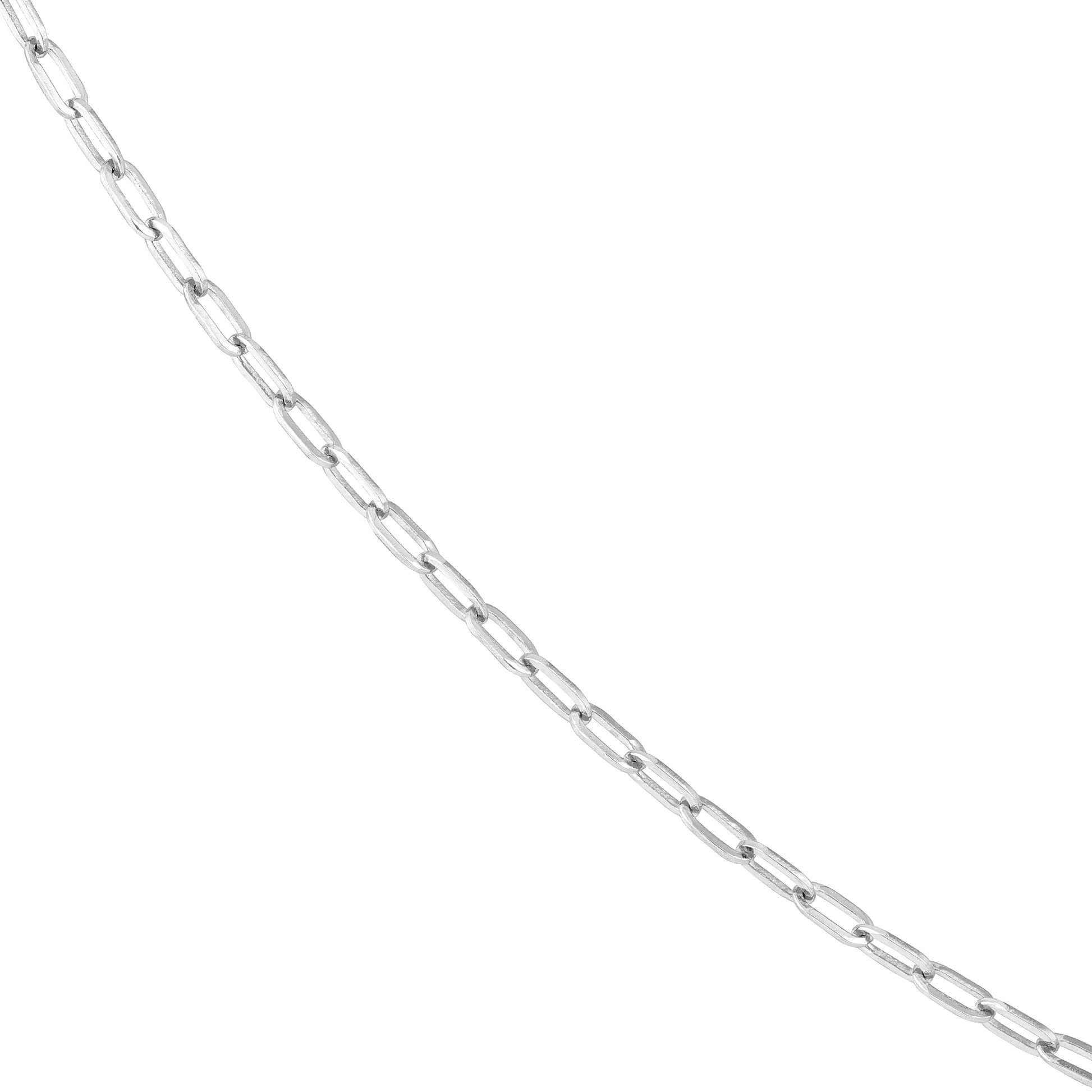 2.5mm Paper Clip Chain with Pear Shape Lock