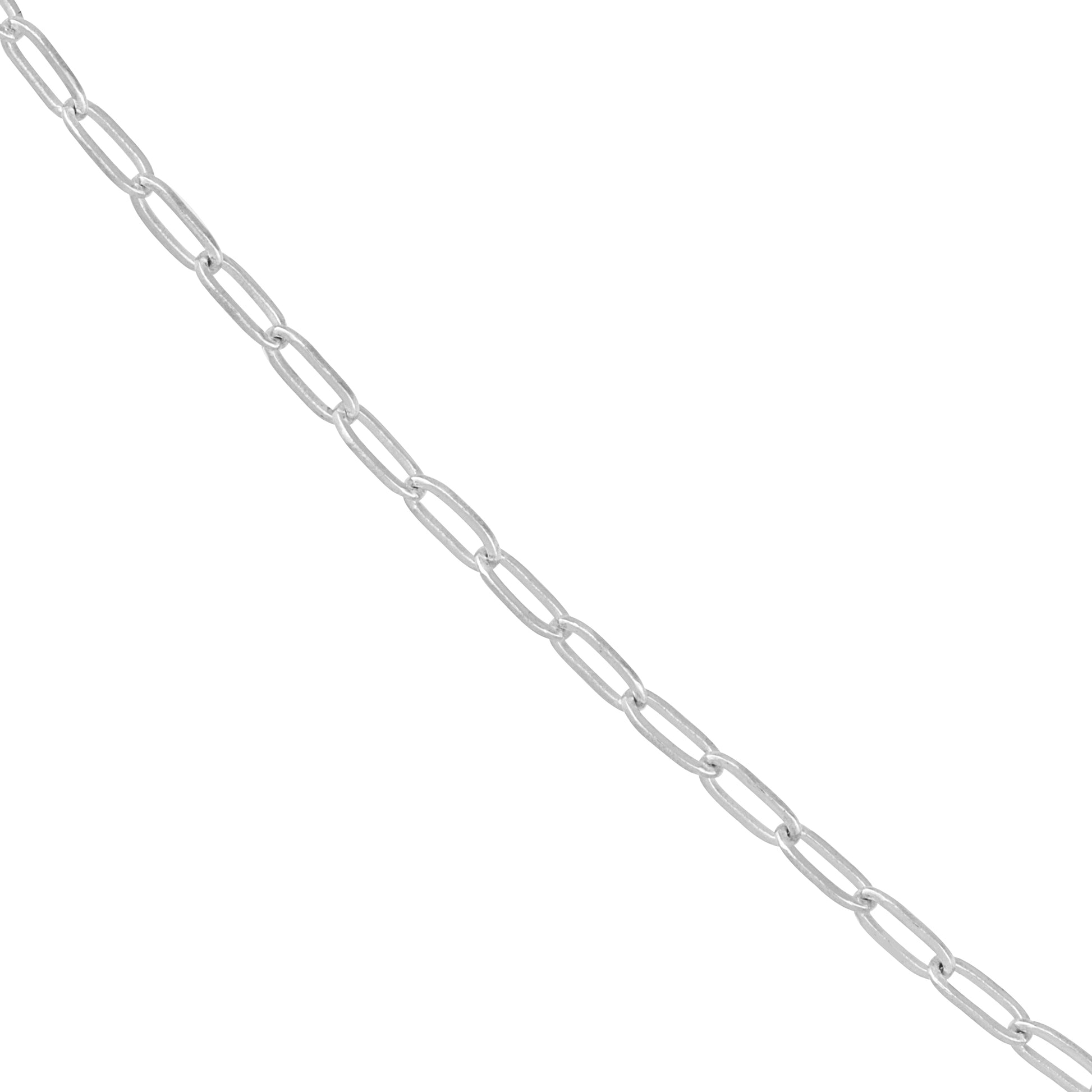 1.30mm Paper Clip Chain with Pear Shape Lobster Lock