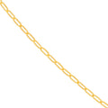 1.30mm Paper Clip Chain with Pear Shape Lobster Lock