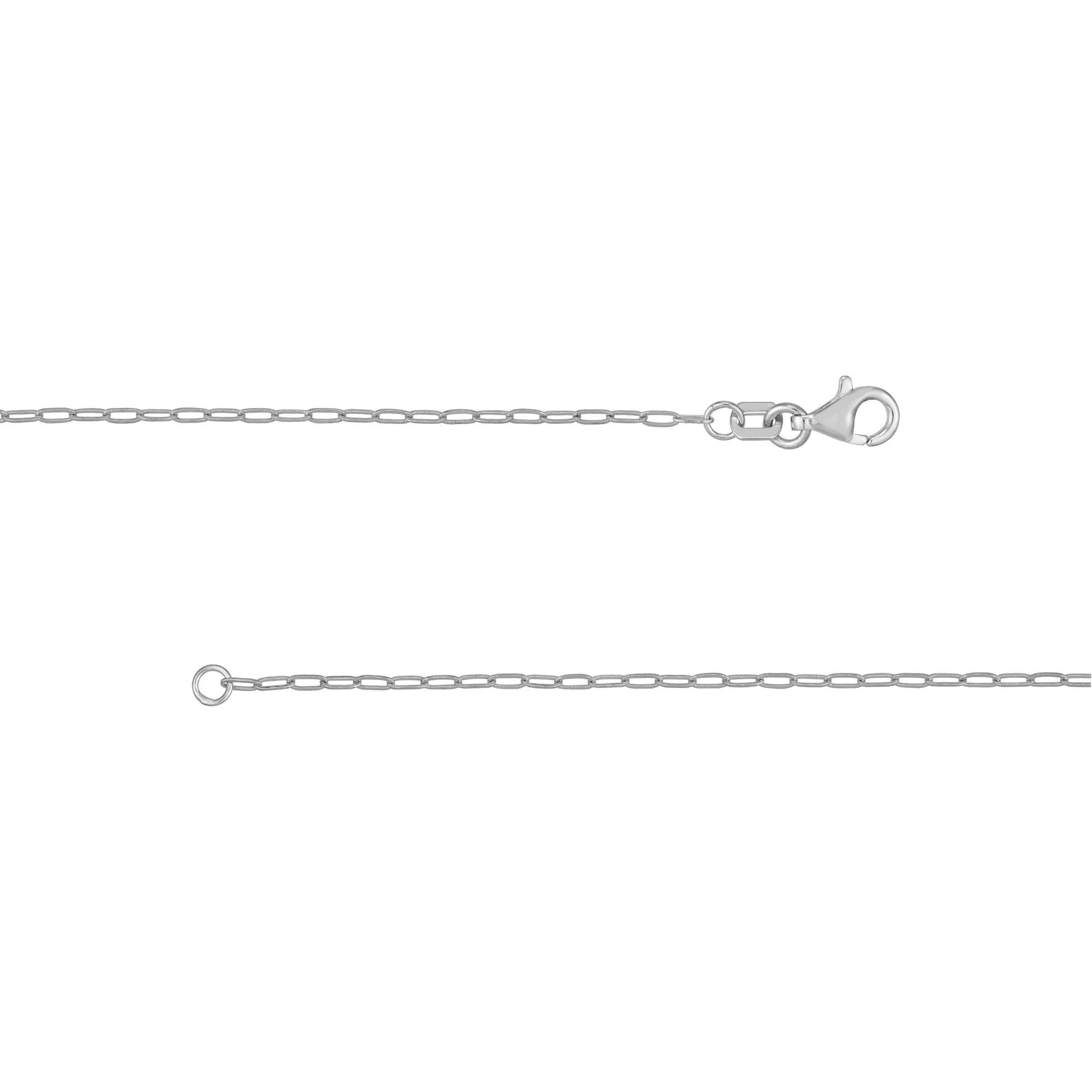 1.30mm Paper Clip Chain with Pear Shape Lobster Lock