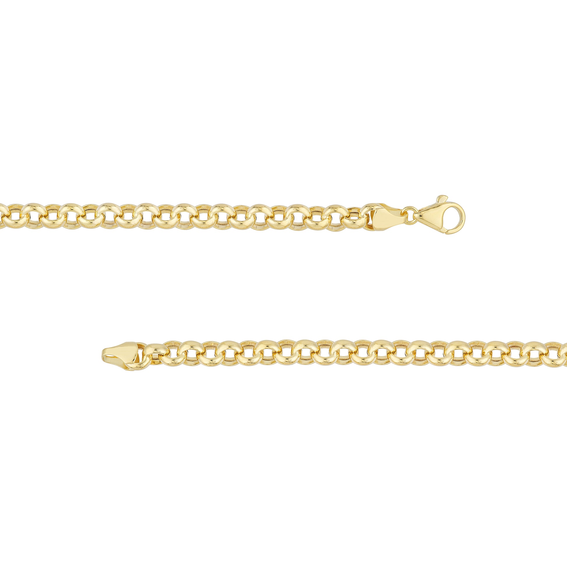 6.5mm Hollow Rolo Chain with Pear Lobster Lock