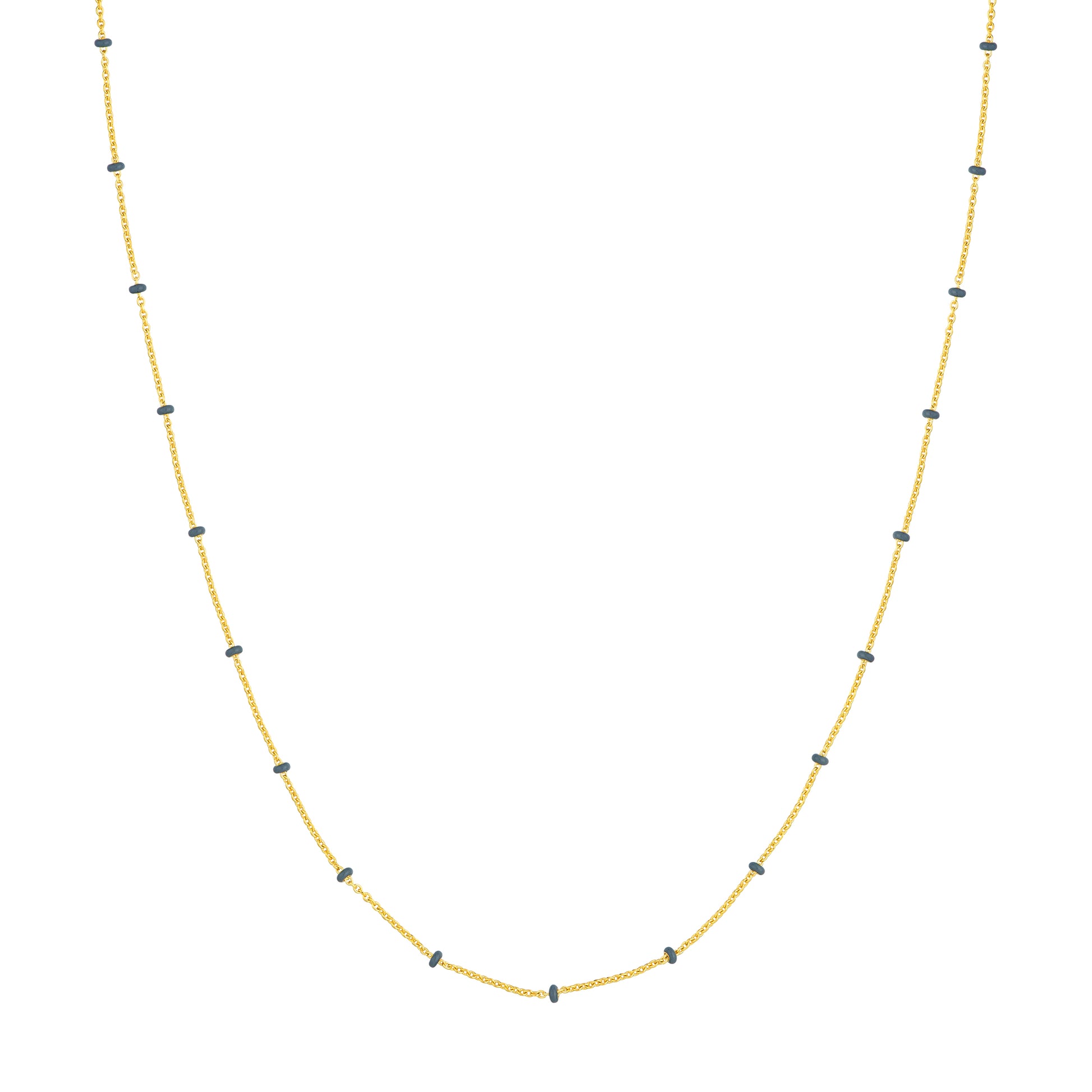 Grey Enamel Bead Saturn Chain