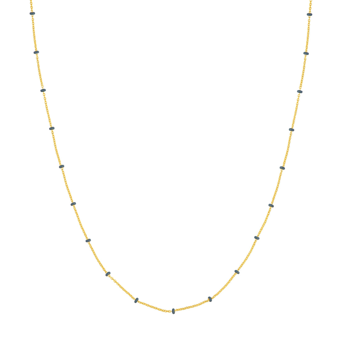 Grey Enamel Bead Saturn Chain