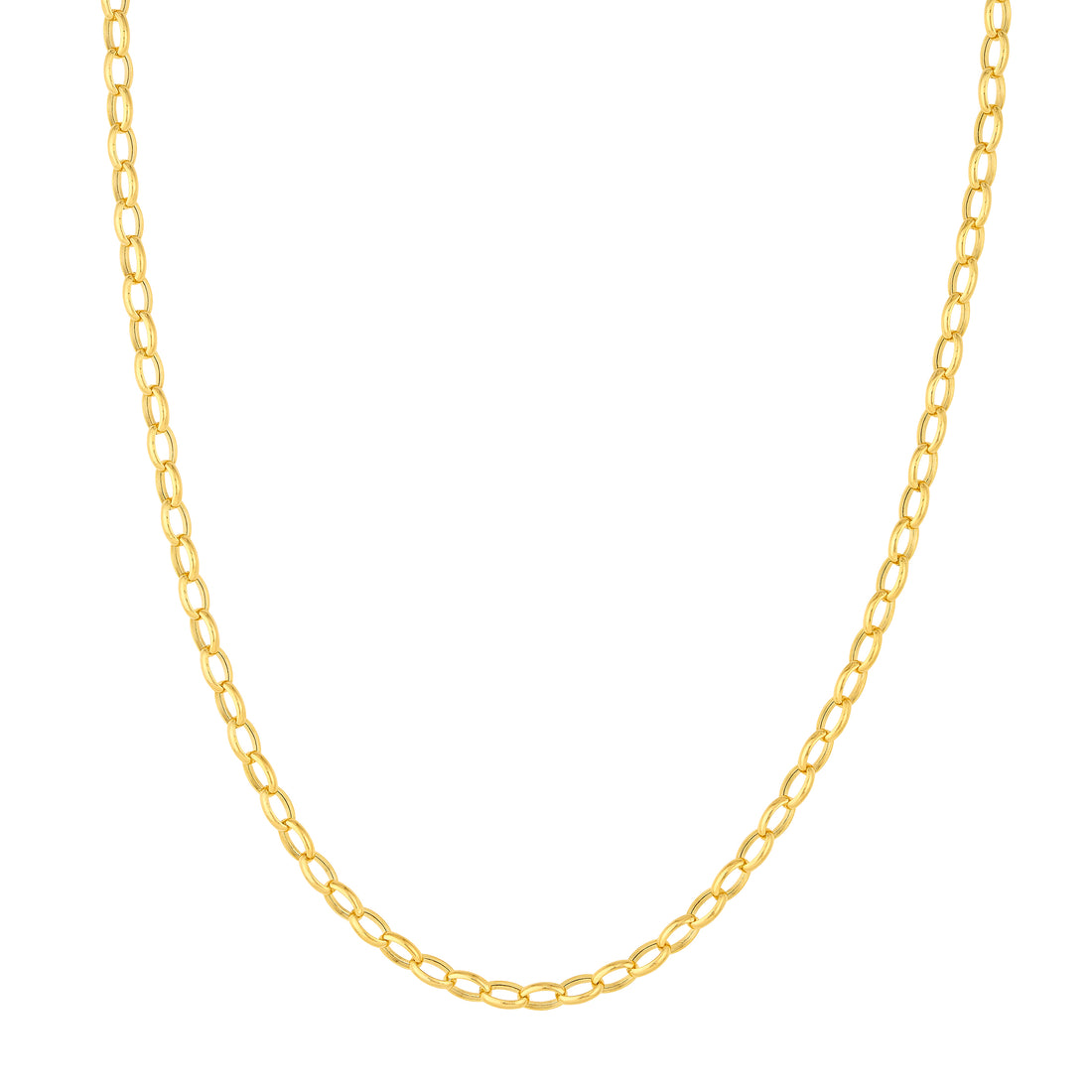4.5mm Hollow Oval Forzentina Chain with Pear Lock
