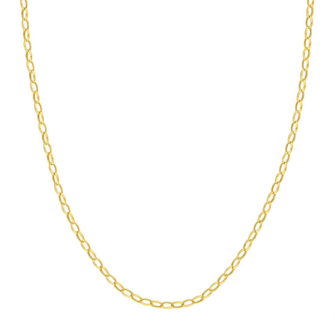 3.50mm Hollow Oval Rolo Chain