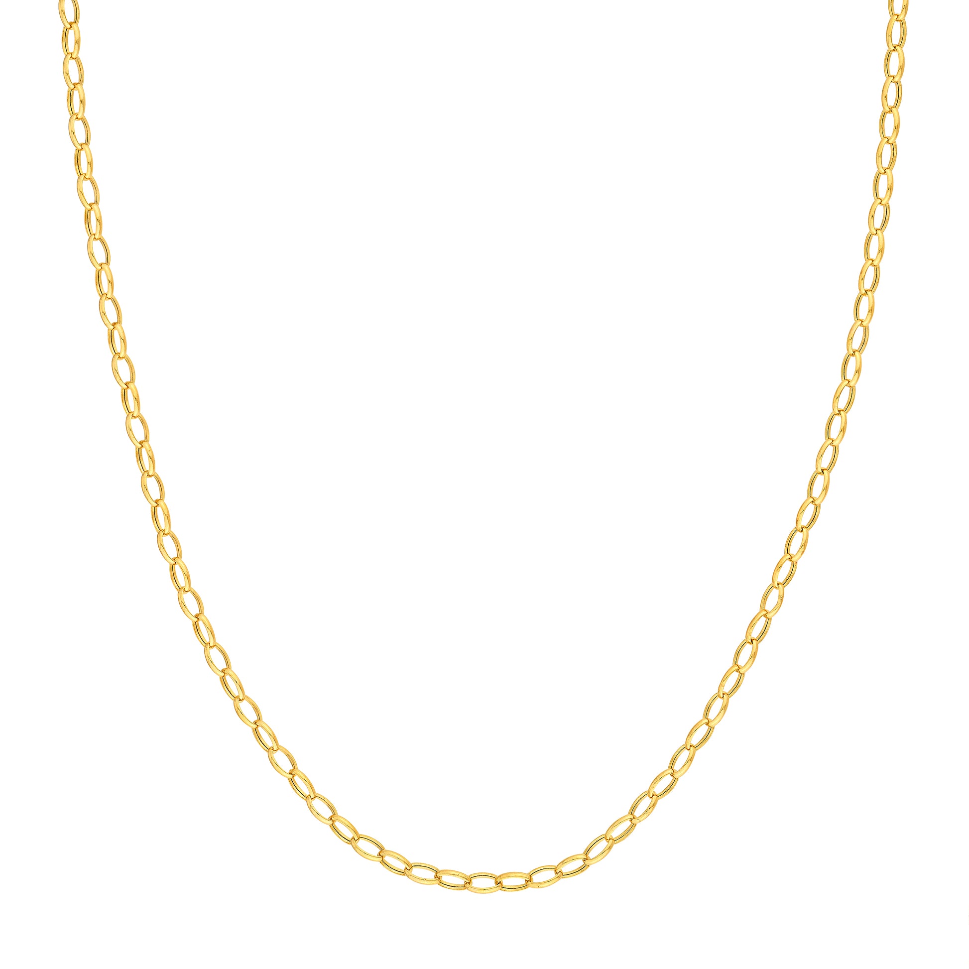 3.50mm Hollow Oval Rolo Chain