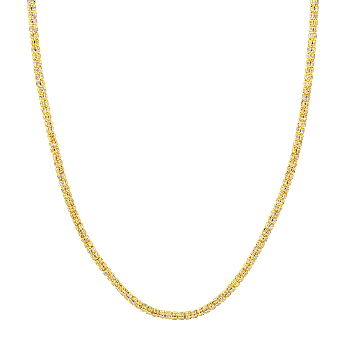 3.60mm Pave Two-Tone D/C Ice Chain