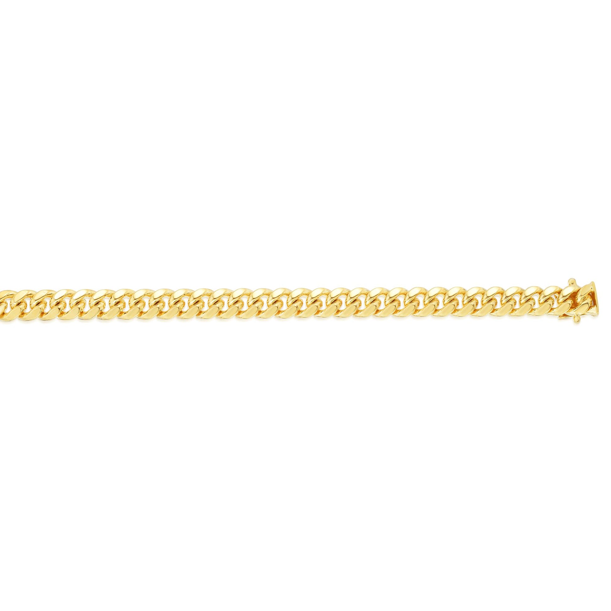 14K Gold 8.5"" 7.1mm Classic Miami Cuban