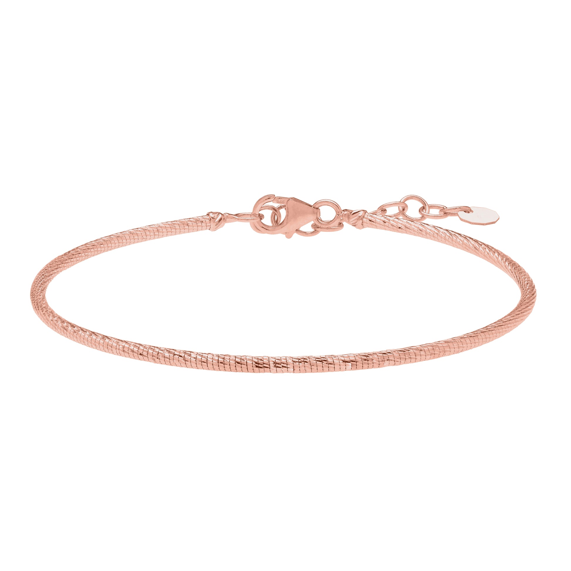 14K Diamond Cut Stack Bangle