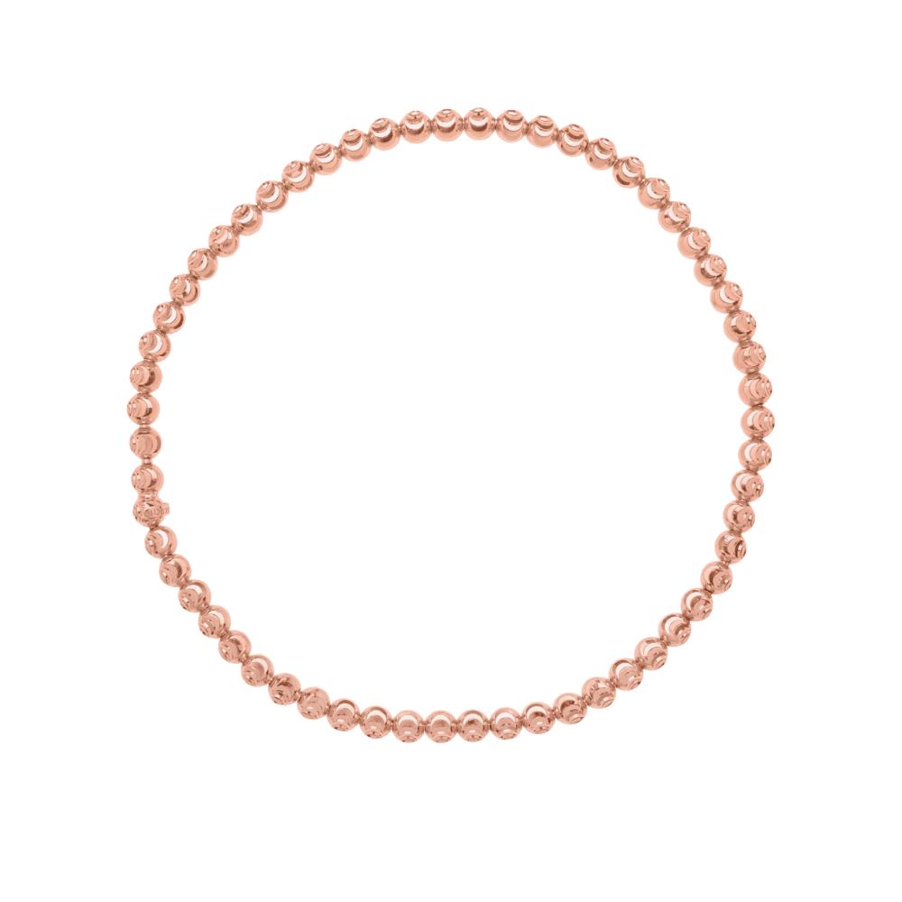 14K Moon-Cut Bead Stretch Bracelet