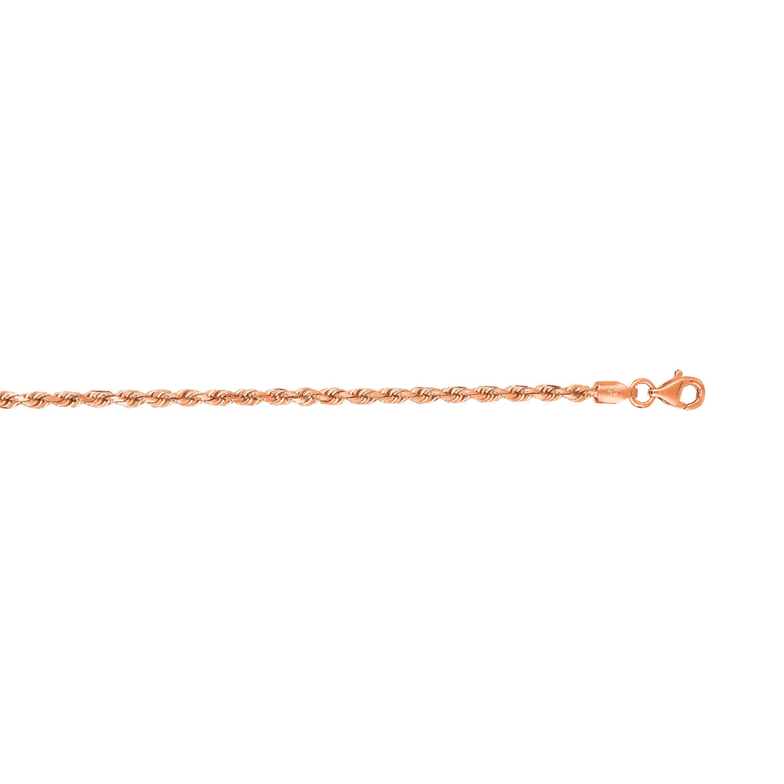 14K Gold 18"" 2.5mm Solid Royal Rope Chain
