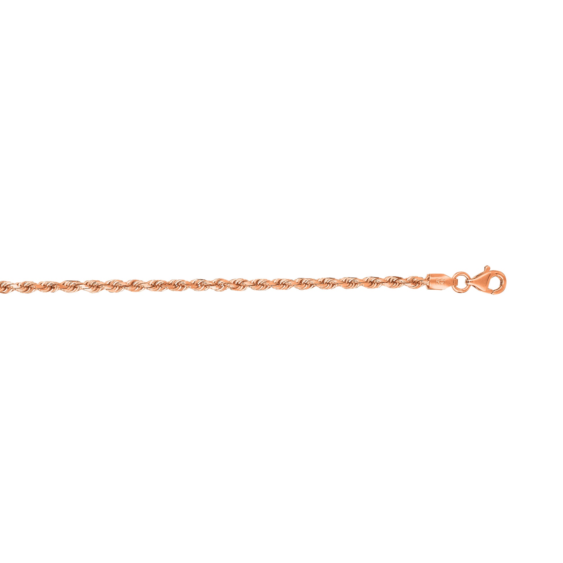 14K Gold 22"" 2.5mm Solid Royal Rope Chain