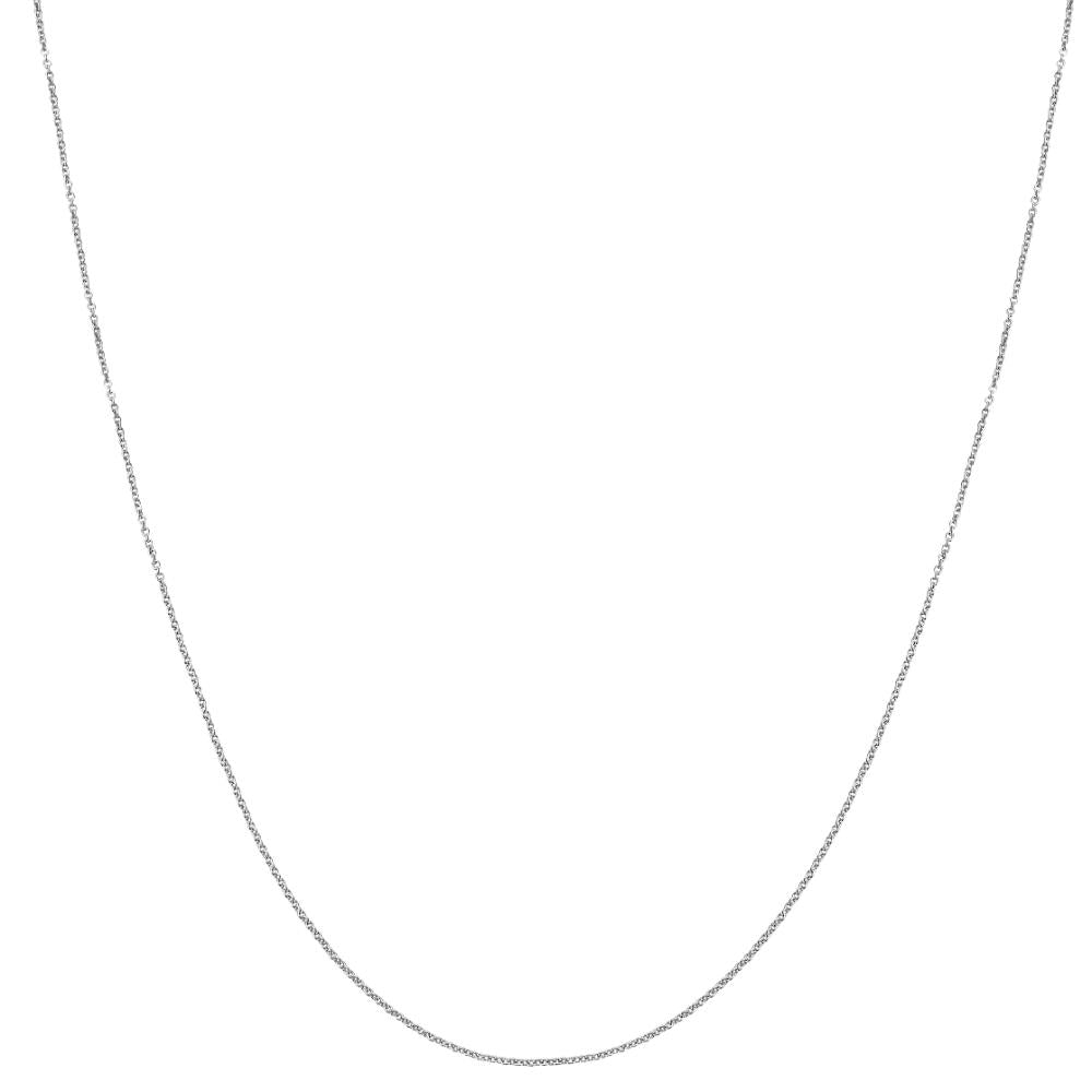 Platinum 0.97mm Oval Cable Chain