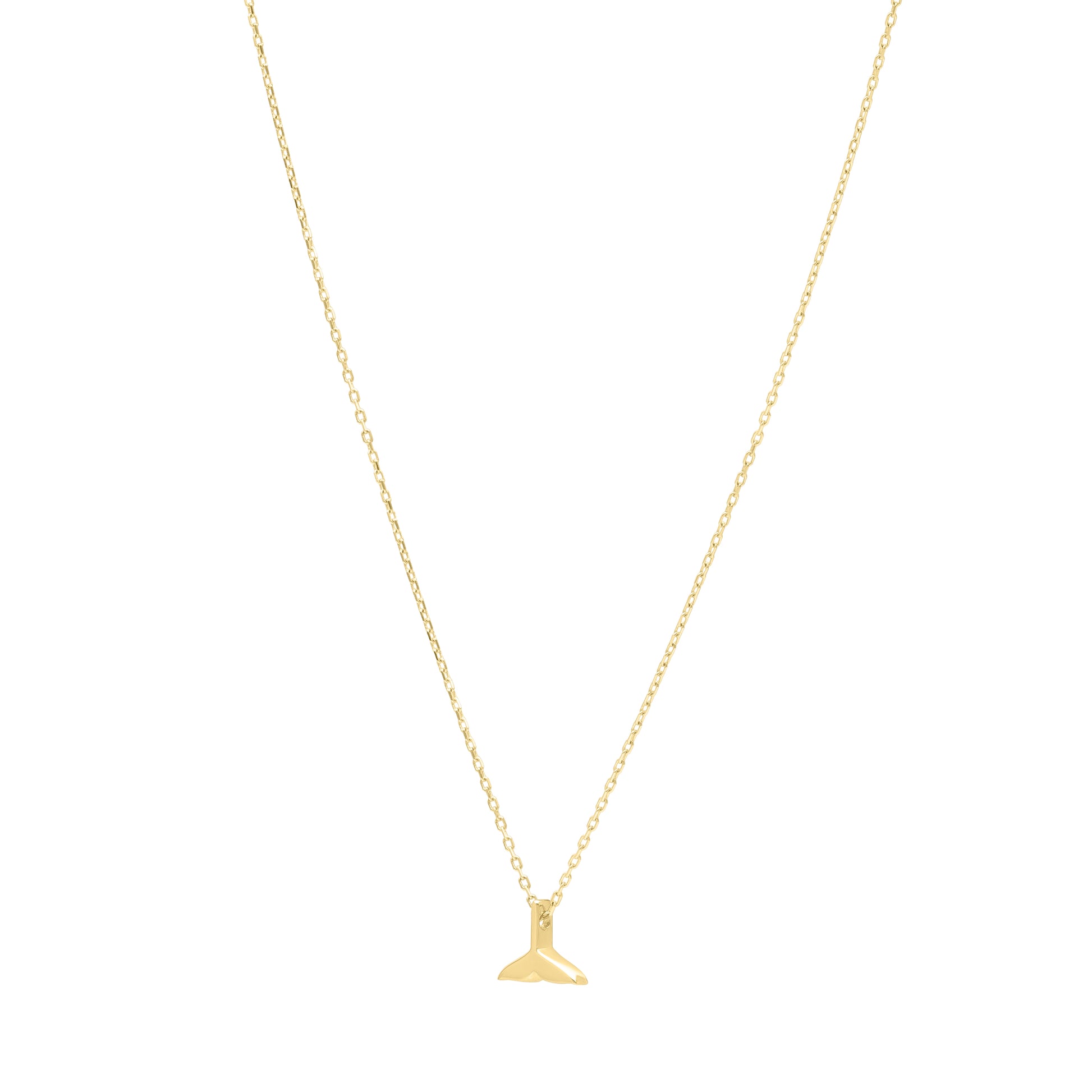 14K Whale Tail Necklace