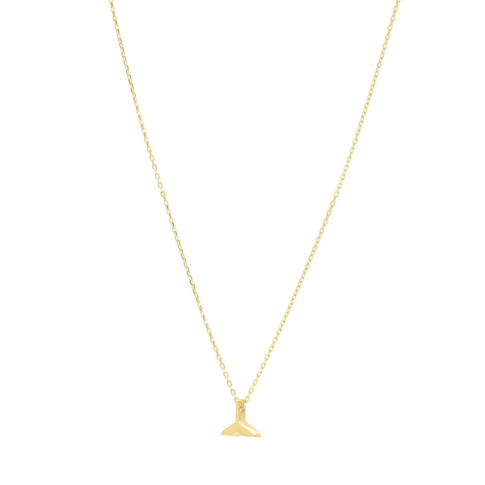 14K Whale Tail Necklace