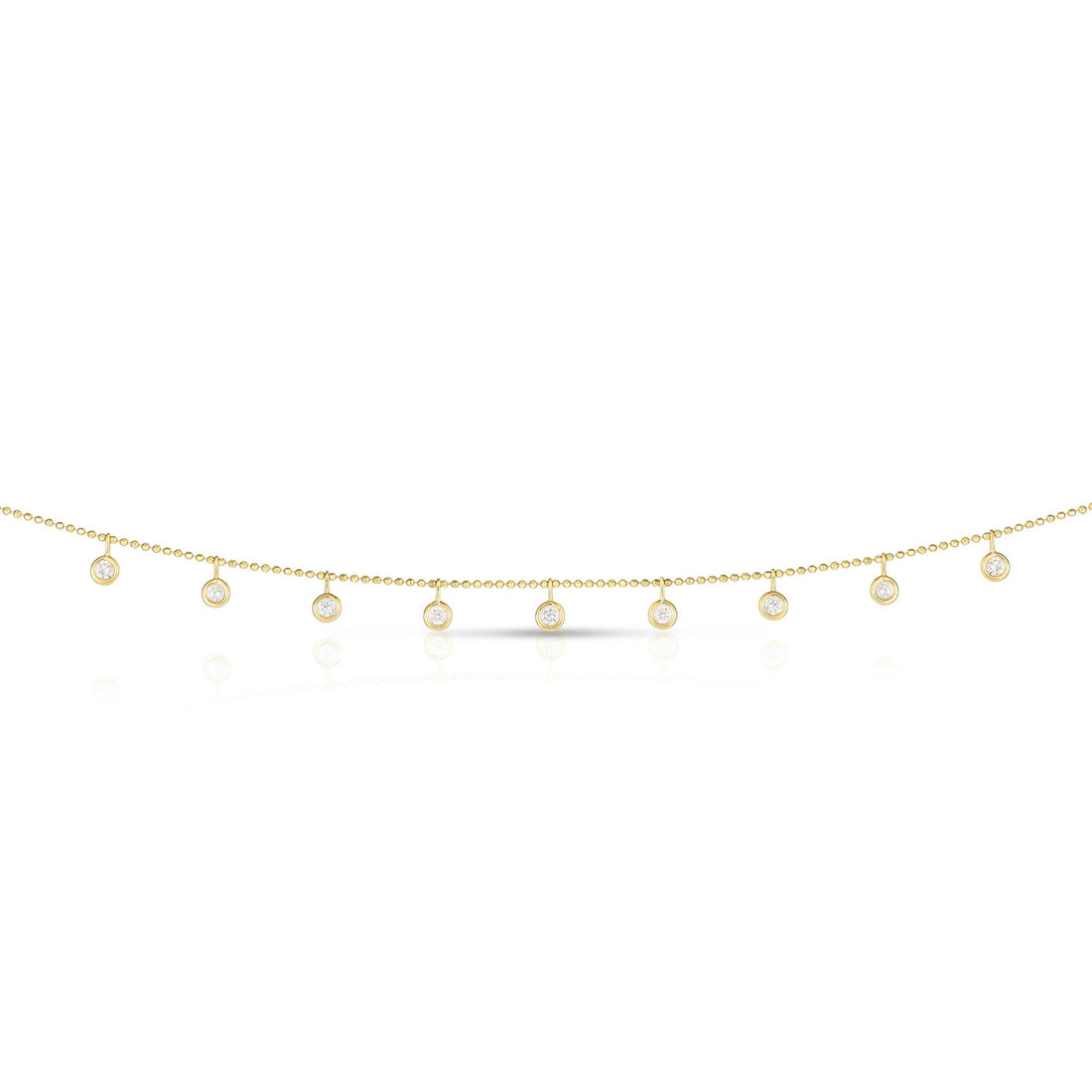 14K Gold .50ct Dangling Diamonds Necklace