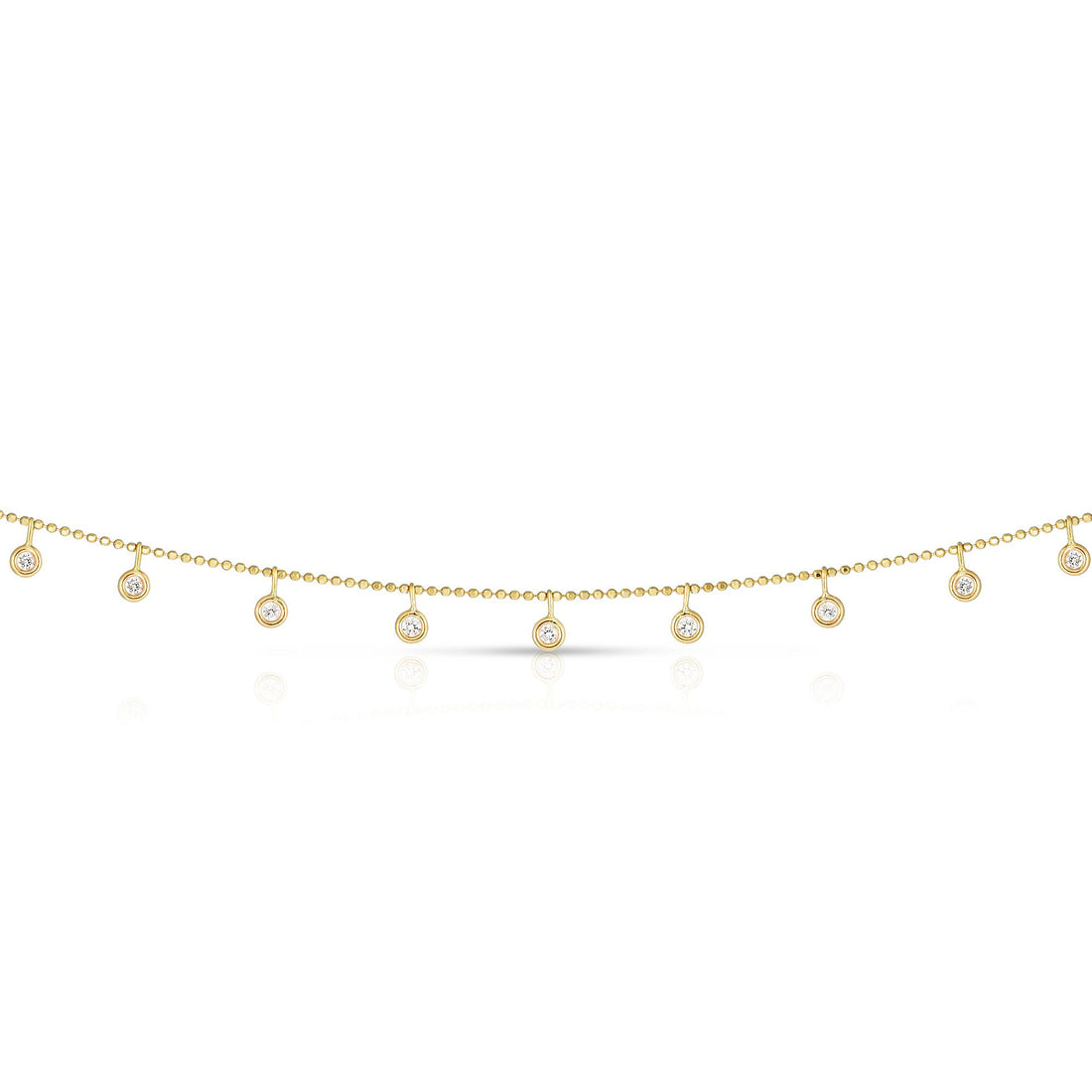 14K Gold .25ct Dangling Diamonds Necklace