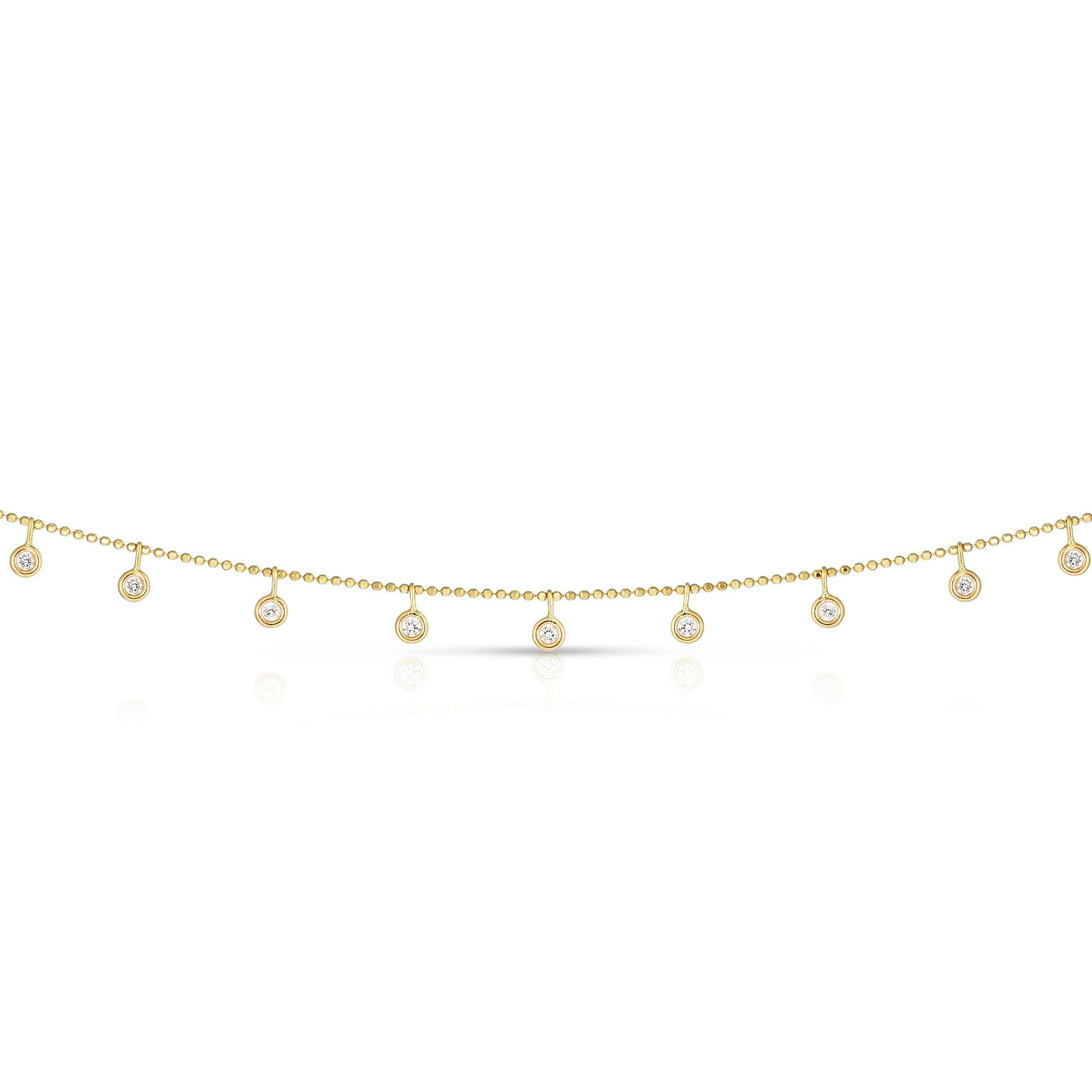 14K Gold .25ct Dangling Diamonds Necklace