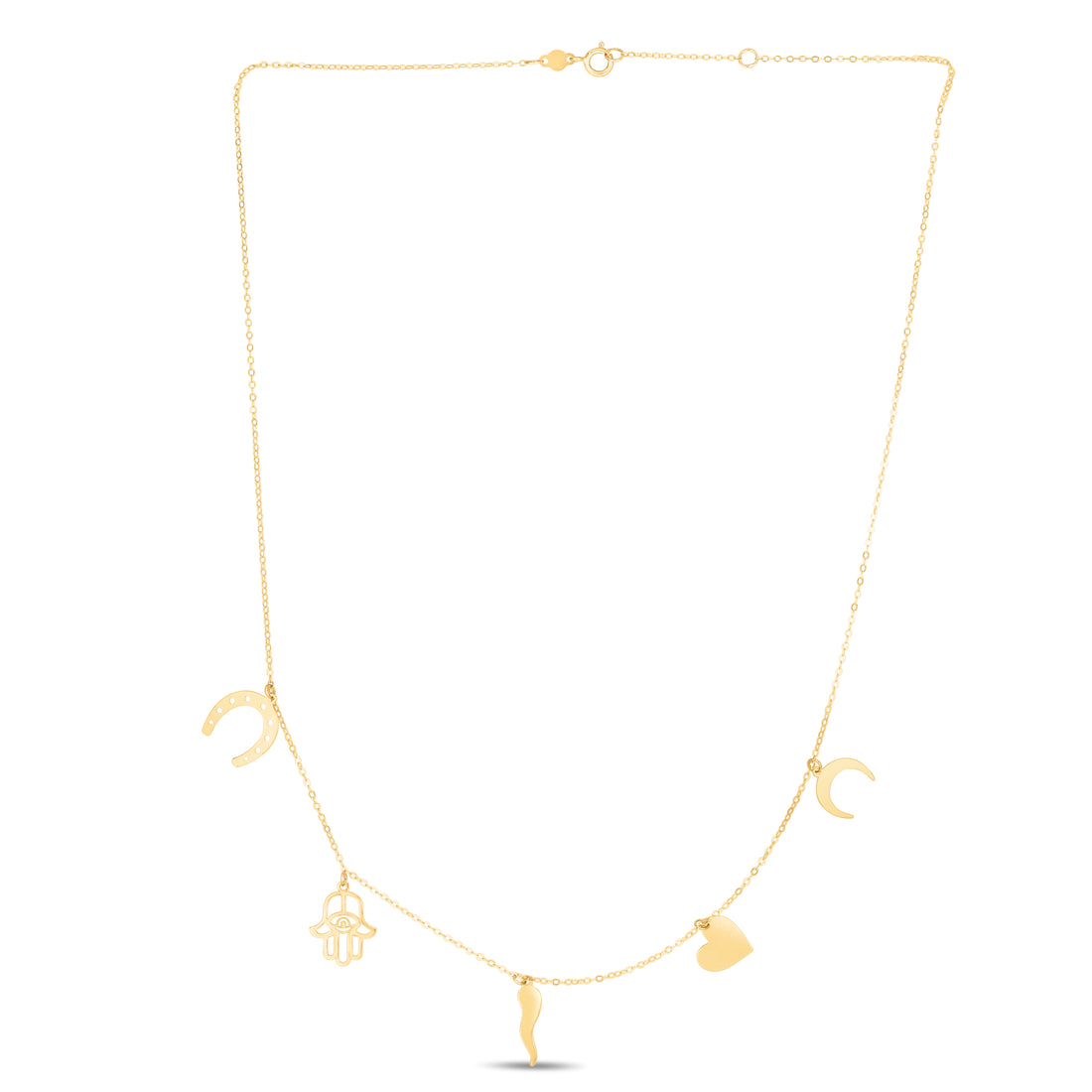 14K Gold Trend Charm Dangle Bracelet