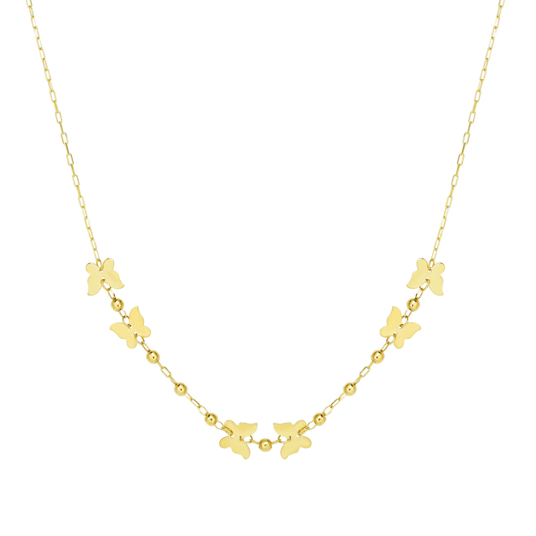 14K Gold Butterfly Necklace