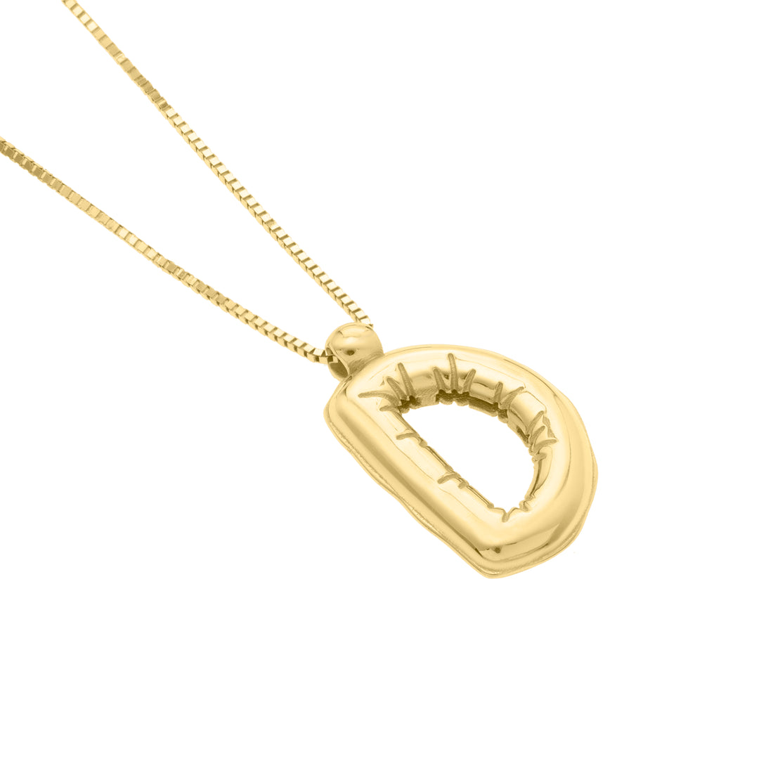 14K Helium Initial D Pendant