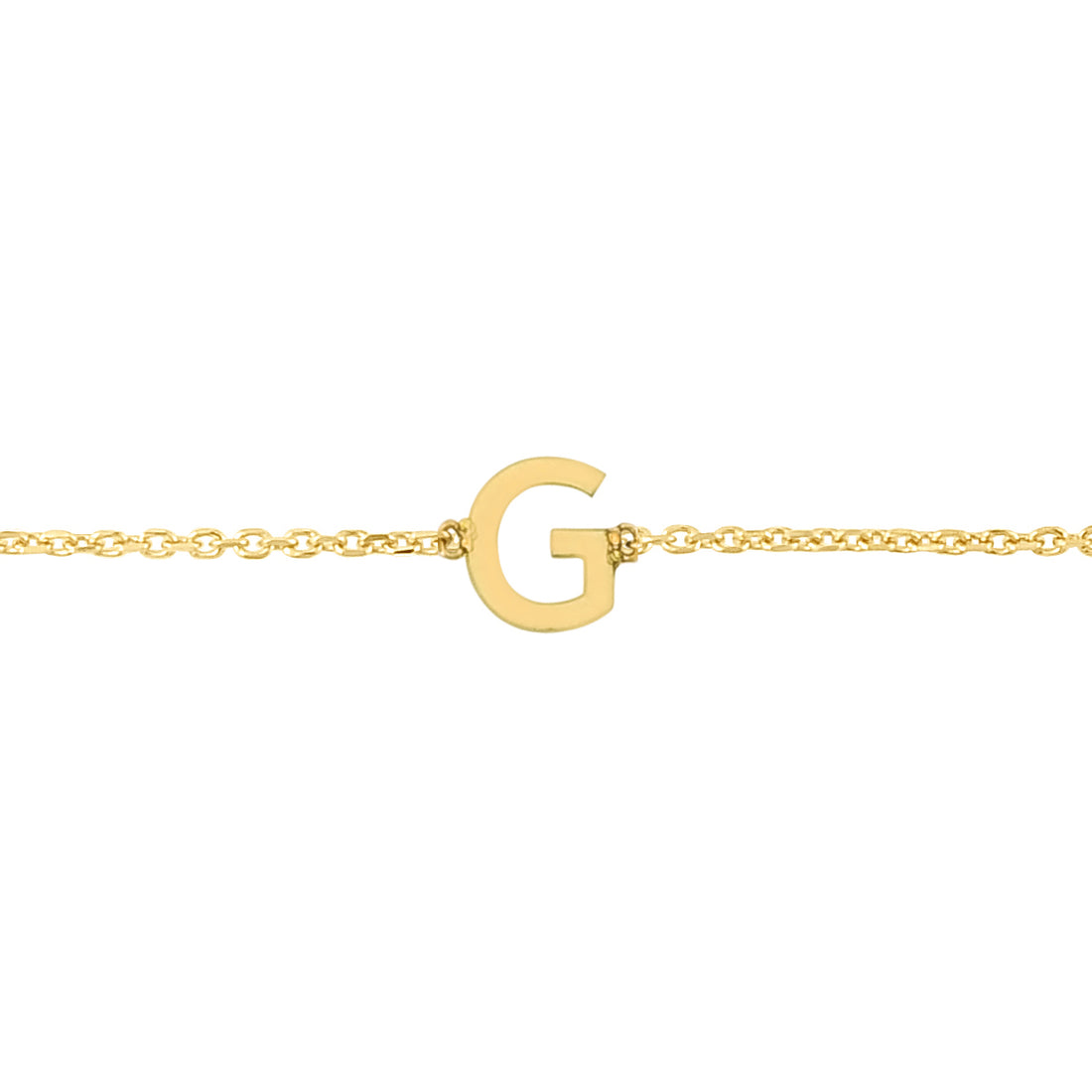 14K Mini Initial G Necklace