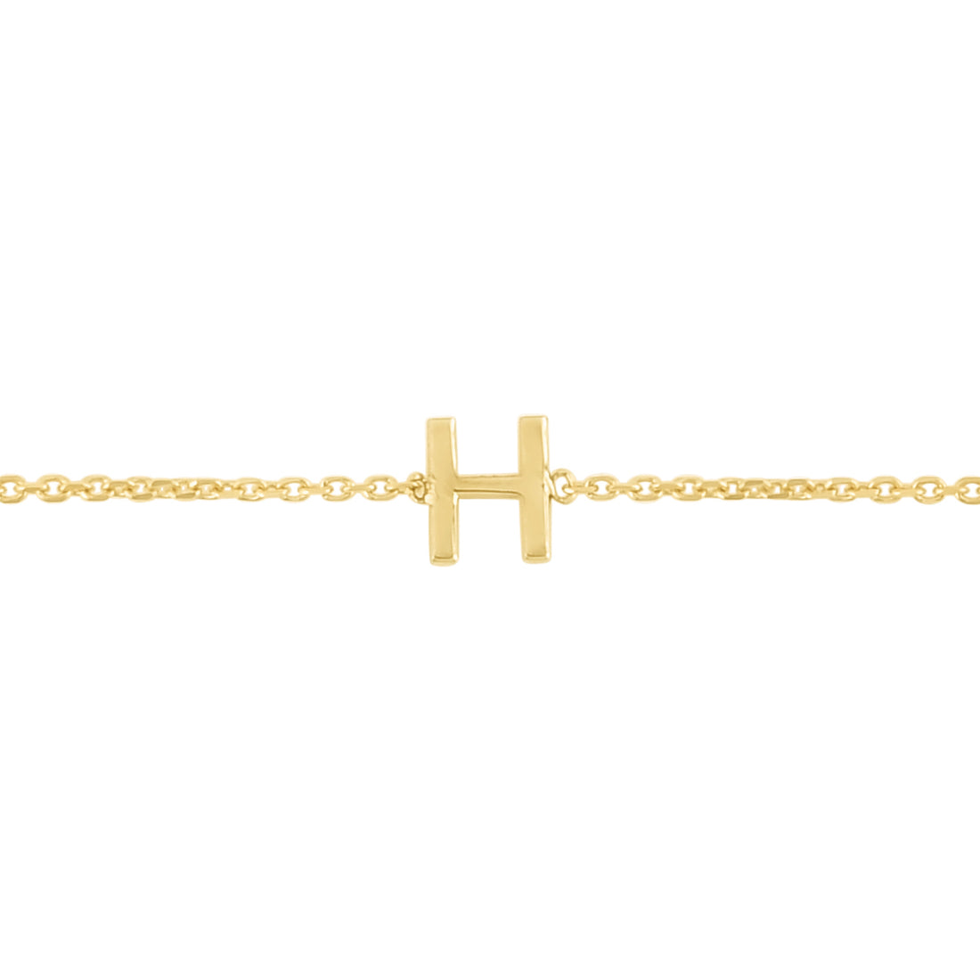 14K Mini Initial H Necklace
