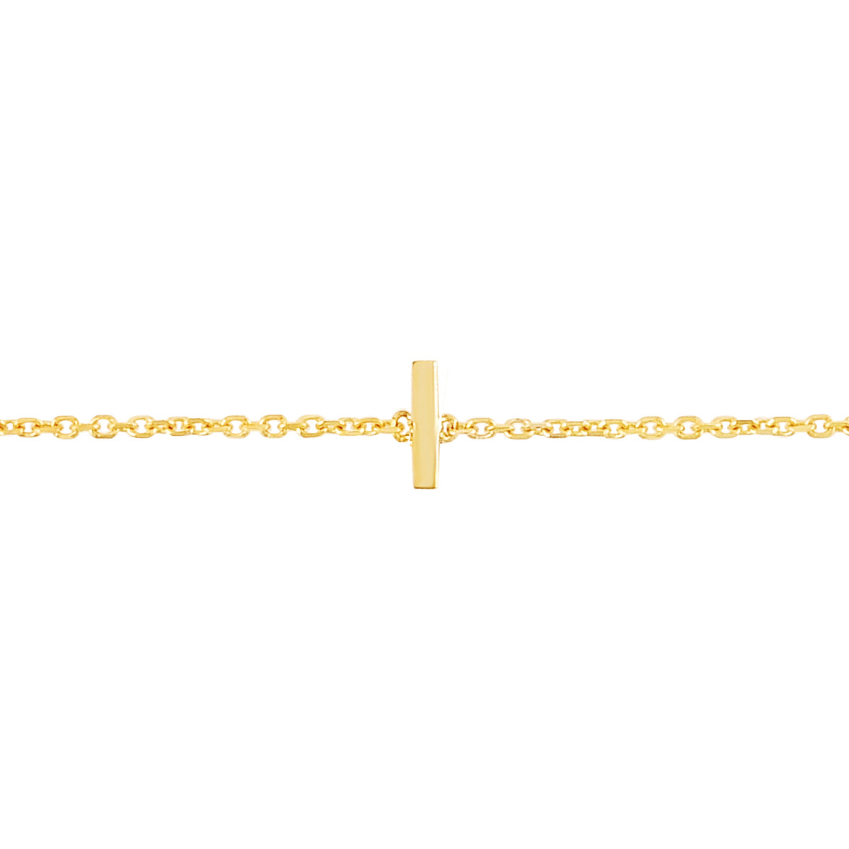 14K Mini Initial I Necklace