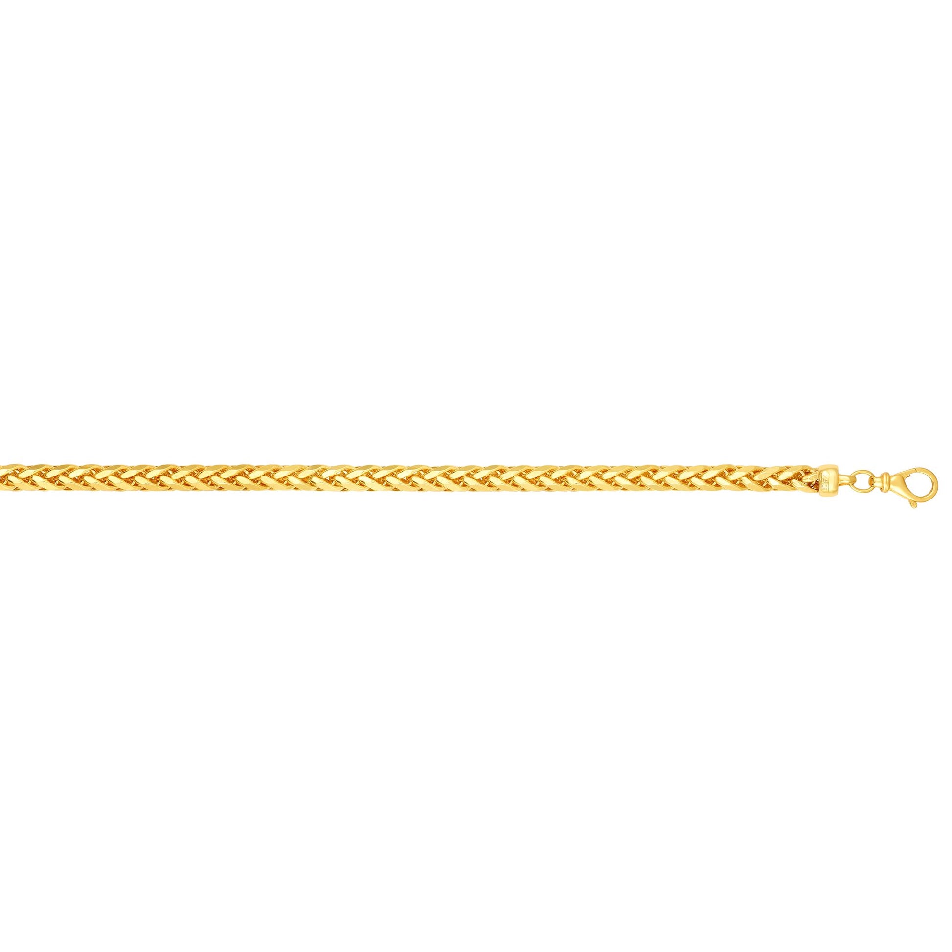 14K Gold 26"" 4mm Diamond Cut Round Franco Chain