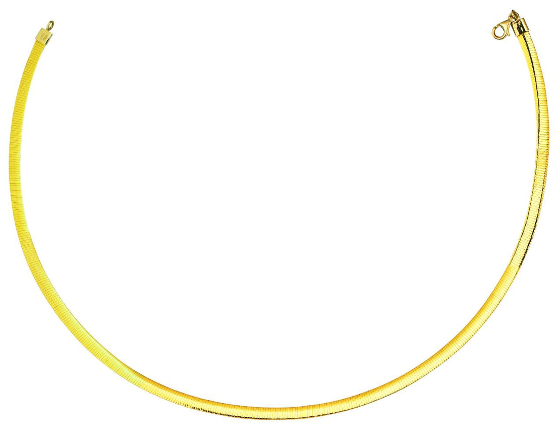 14K & Silver Reversible Omega Basic Chain