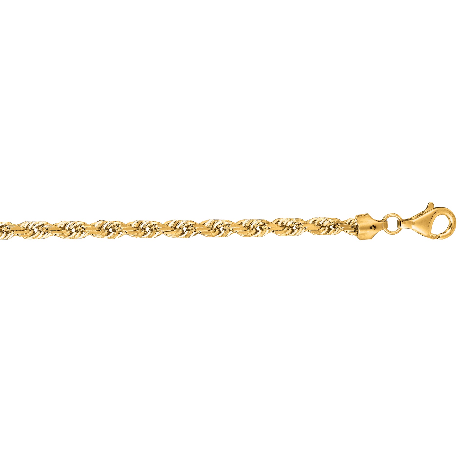 14K Gold 22"" 5.4mm Diamond Cut Royal Rope Chain