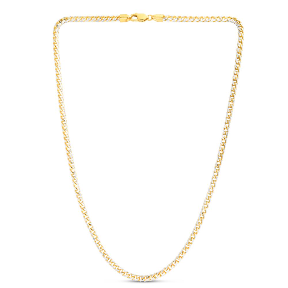 14K 4mm Round Pave Franco Chain