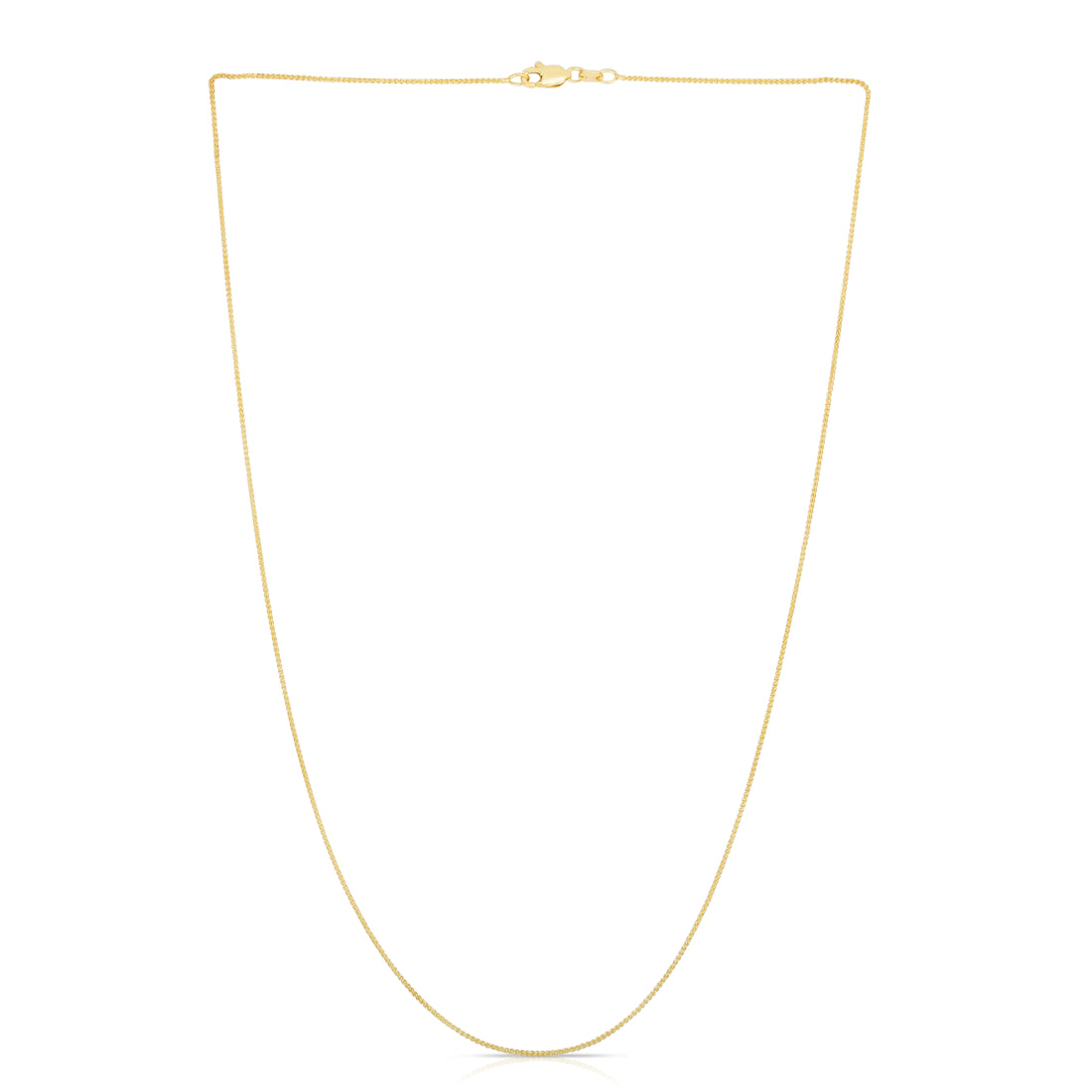 14K Gold .6mm Round Wheat Chain