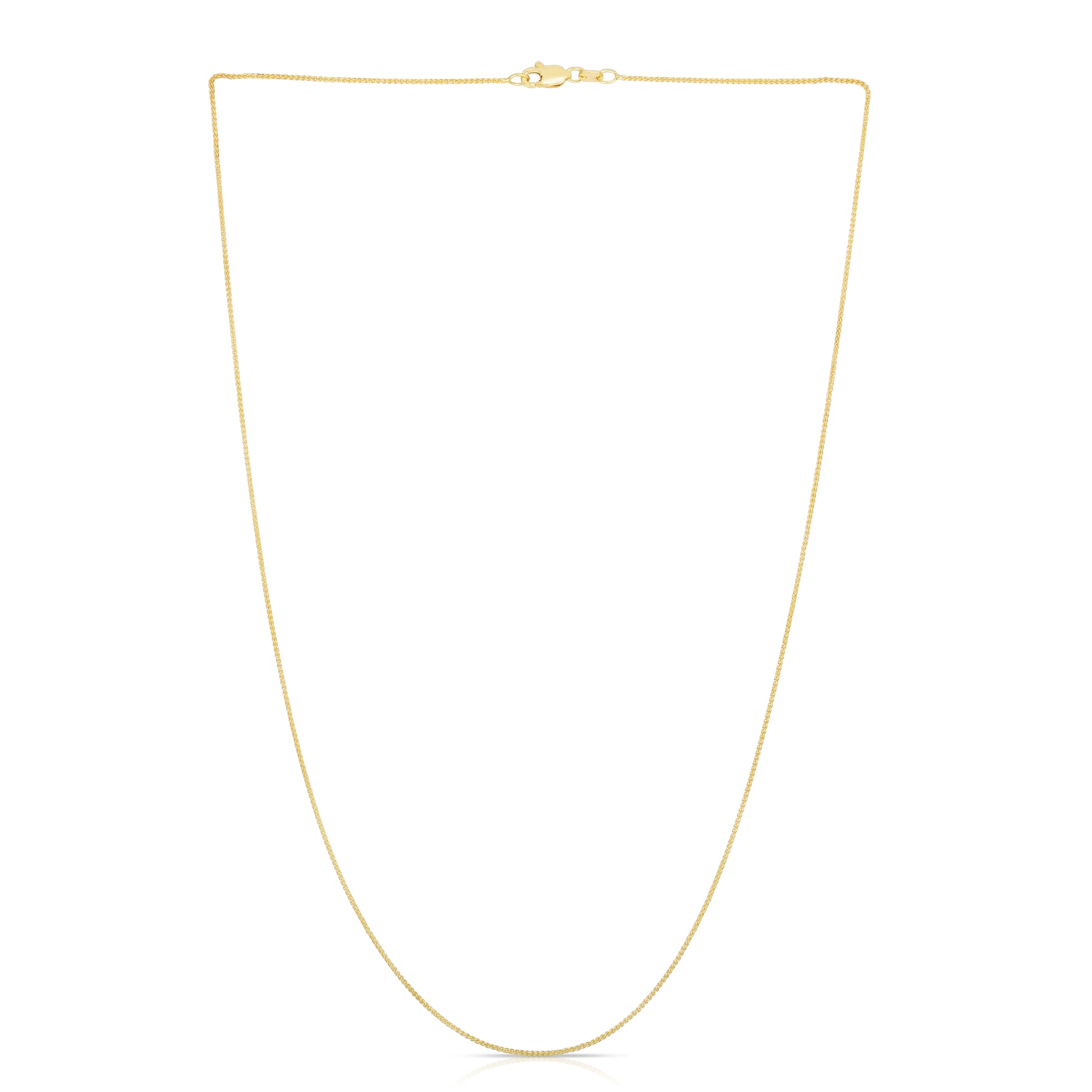 14K Gold .6mm Round Wheat Chain
