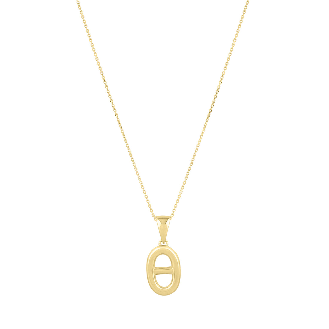 14K Puff Mariner Link Pendant