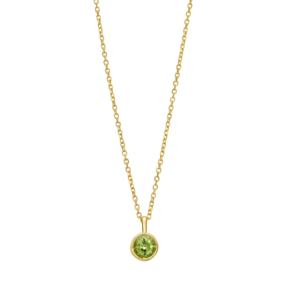 14K Peridot Birthstone Pendant