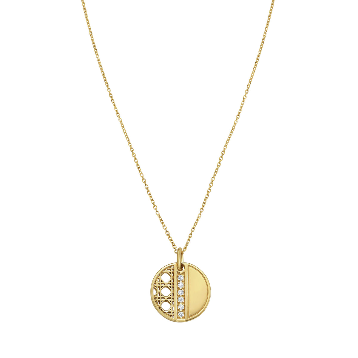 14K Diamond VannÃ¨rie Coin Pendant