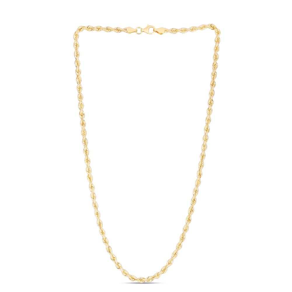 14K 3.7mm Silk Rope Chain