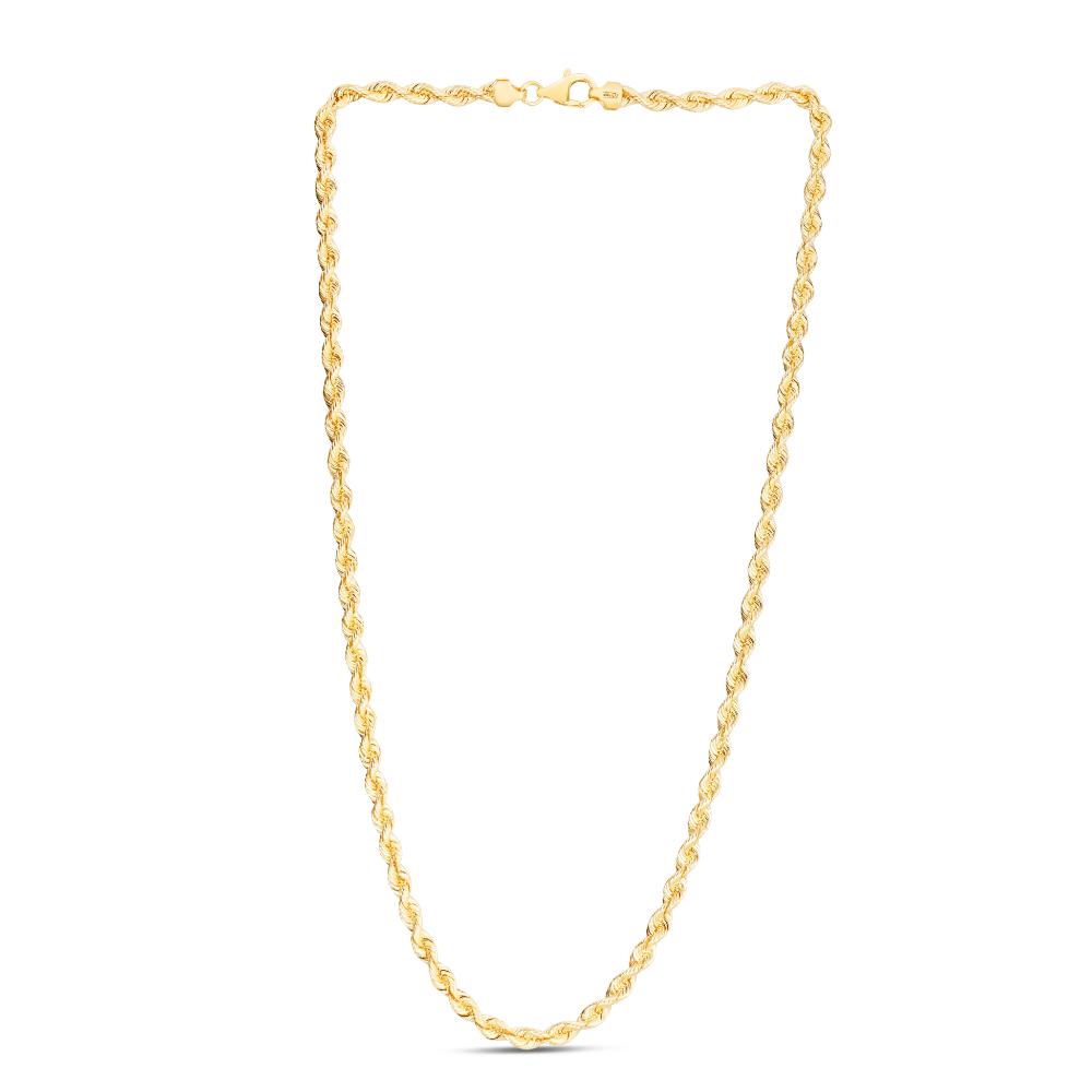 14K 4.3mm Silk Rope Chain